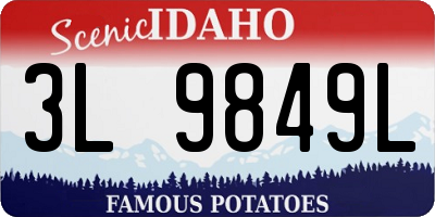 ID license plate 3L9849L