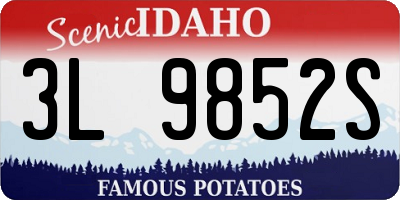 ID license plate 3L9852S