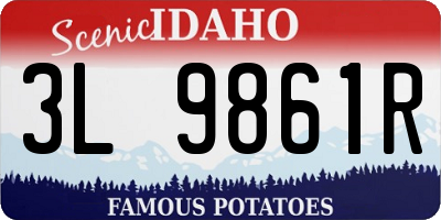 ID license plate 3L9861R