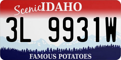 ID license plate 3L9931W