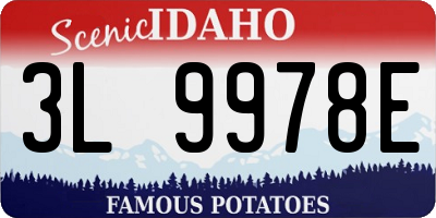 ID license plate 3L9978E