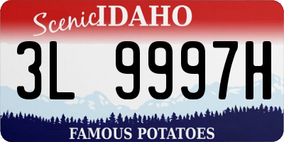 ID license plate 3L9997H