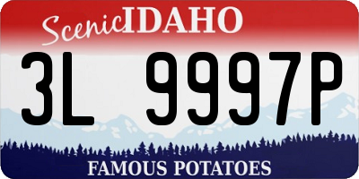 ID license plate 3L9997P
