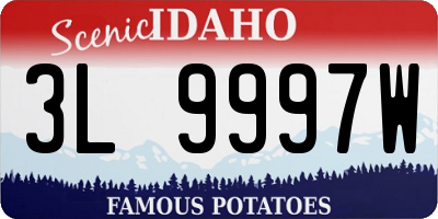 ID license plate 3L9997W