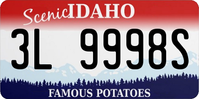 ID license plate 3L9998S
