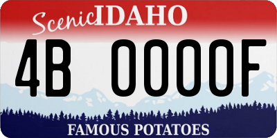 ID license plate 4B0000F