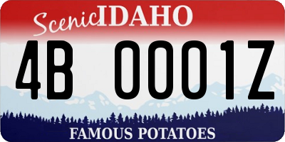 ID license plate 4B0001Z