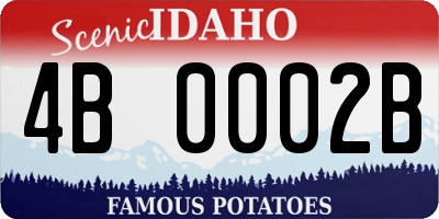 ID license plate 4B0002B