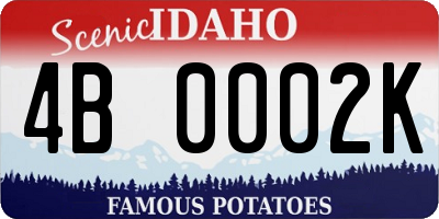 ID license plate 4B0002K