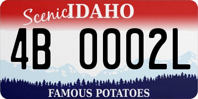ID license plate 4B0002L