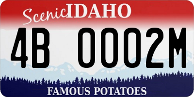ID license plate 4B0002M