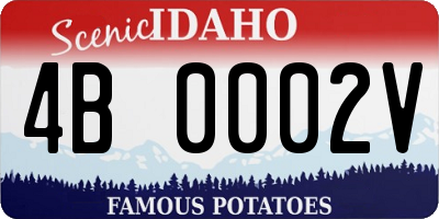 ID license plate 4B0002V