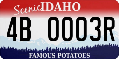 ID license plate 4B0003R