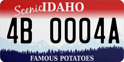 ID license plate 4B0004A