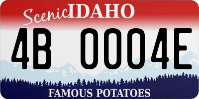 ID license plate 4B0004E