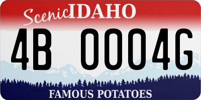 ID license plate 4B0004G