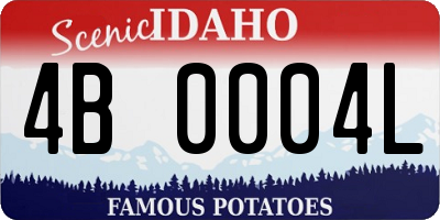 ID license plate 4B0004L