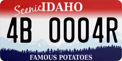 ID license plate 4B0004R