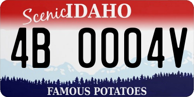 ID license plate 4B0004V