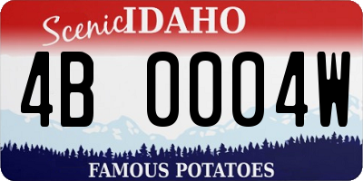 ID license plate 4B0004W