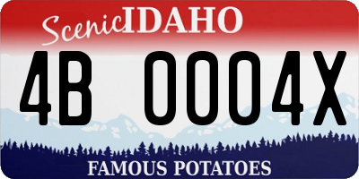 ID license plate 4B0004X