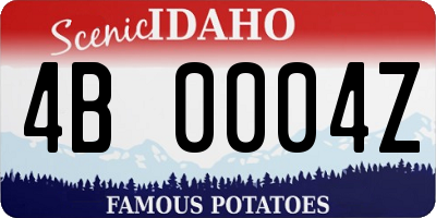 ID license plate 4B0004Z