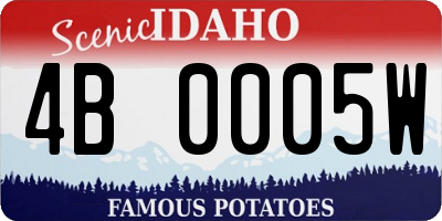 ID license plate 4B0005W