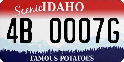 ID license plate 4B0007G