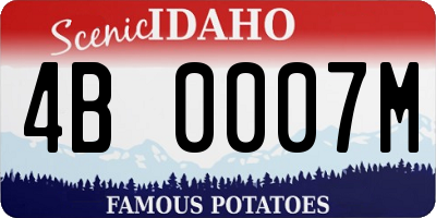 ID license plate 4B0007M