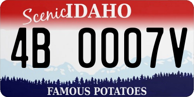 ID license plate 4B0007V