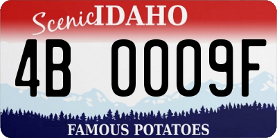 ID license plate 4B0009F