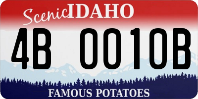 ID license plate 4B0010B