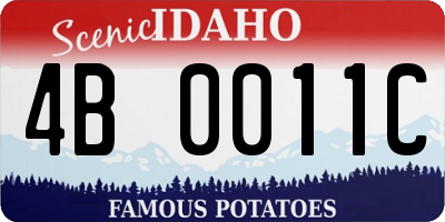 ID license plate 4B0011C