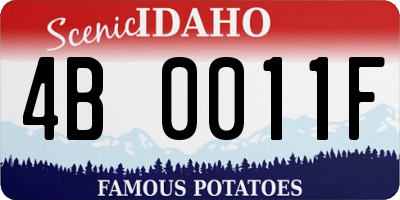 ID license plate 4B0011F