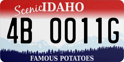 ID license plate 4B0011G