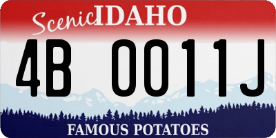 ID license plate 4B0011J