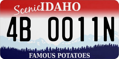 ID license plate 4B0011N