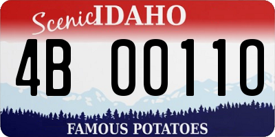 ID license plate 4B0011O
