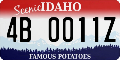 ID license plate 4B0011Z