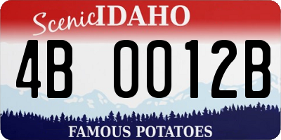 ID license plate 4B0012B