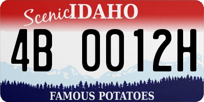 ID license plate 4B0012H