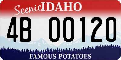 ID license plate 4B0012O
