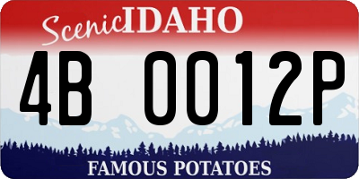 ID license plate 4B0012P