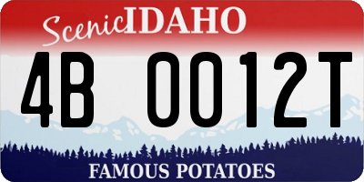 ID license plate 4B0012T
