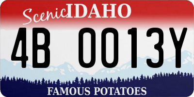 ID license plate 4B0013Y