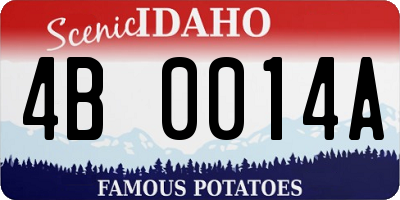 ID license plate 4B0014A