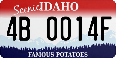 ID license plate 4B0014F