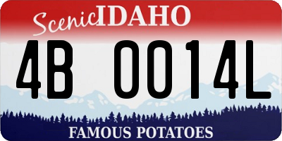 ID license plate 4B0014L
