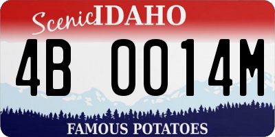 ID license plate 4B0014M