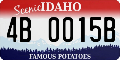 ID license plate 4B0015B